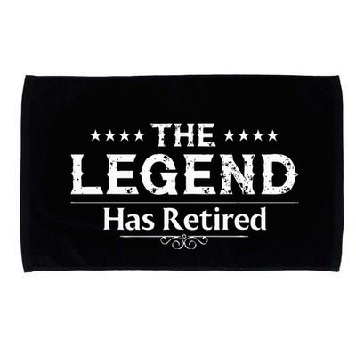 Funny The Legend Has Retired Art For Women Retirement Microfiber Hand Towel
