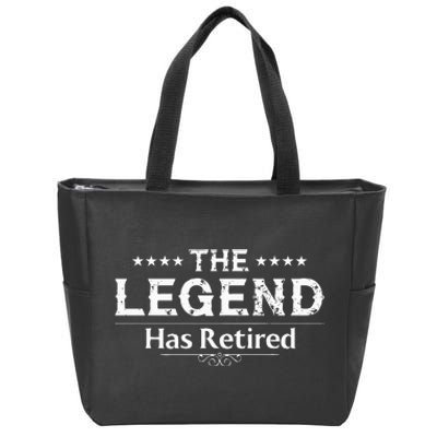 Funny The Legend Has Retired Art For Women Retirement Zip Tote Bag