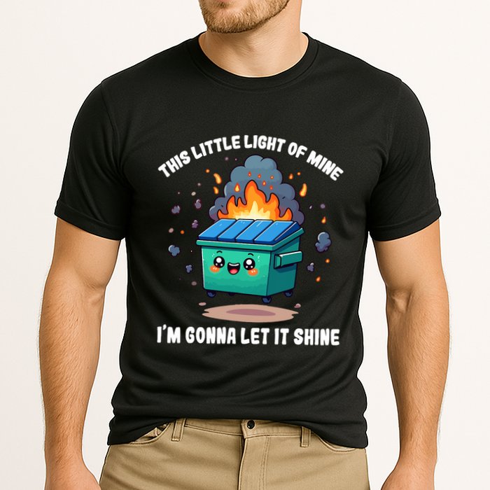 Funny This Little Lightof Mine Lil Dumpster Fire Cooling Performance Crew T-Shirt