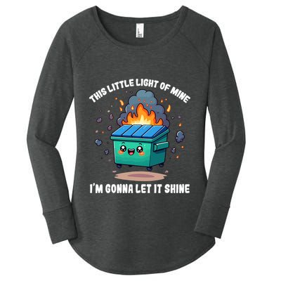 Funny This Little Lightof Mine Lil Dumpster Fire Women's Perfect Tri Tunic Long Sleeve Shirt