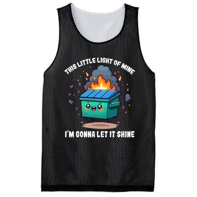 Funny This Little Lightof Mine Lil Dumpster Fire Mesh Reversible Basketball Jersey Tank