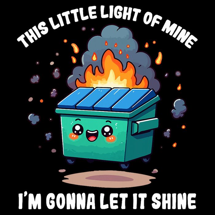 Funny This Little Lightof Mine Lil Dumpster Fire Cooling Performance Long Sleeve Crew