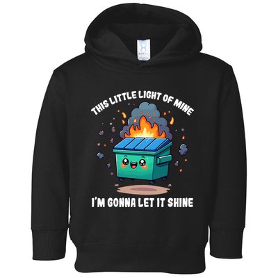 Funny This Little Lightof Mine Lil Dumpster Fire Toddler Hoodie