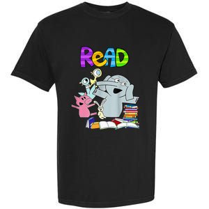 Funny Teacher Library Read Book Club Piggie Elephant Pigeons Garment-Dyed Heavyweight T-Shirt