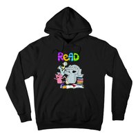 Funny Teacher Library Read Book Club Piggie Elephant Pigeons Hoodie