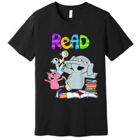 Funny Teacher Library Read Book Club Piggie Elephant Pigeons Premium T-Shirt