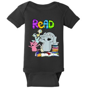 Funny Teacher Library Read Book Club Piggie Elephant Pigeons Baby Bodysuit