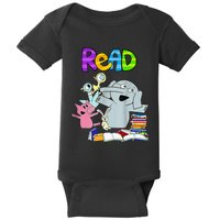 Funny Teacher Library Read Book Club Piggie Elephant Pigeons Baby Bodysuit