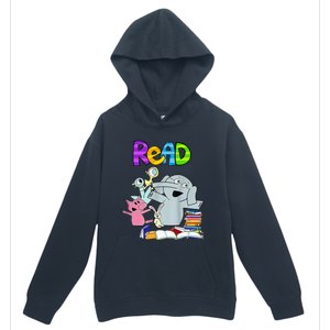 Funny Teacher Library Read Book Club Piggie Elephant Pigeons Urban Pullover Hoodie