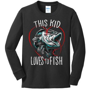 Fishing This Loves to Fish funny fishing Kids Long Sleeve Shirt