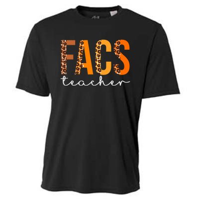 Facs Teacher Leopard Squad Cute Fall Autumn Thanksgiving Cooling Performance Crew T-Shirt