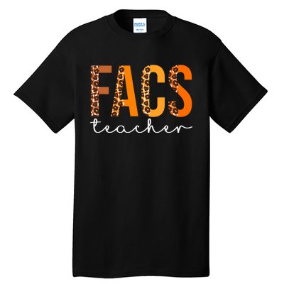 Facs Teacher Leopard Squad Cute Fall Autumn Thanksgiving Tall T-Shirt