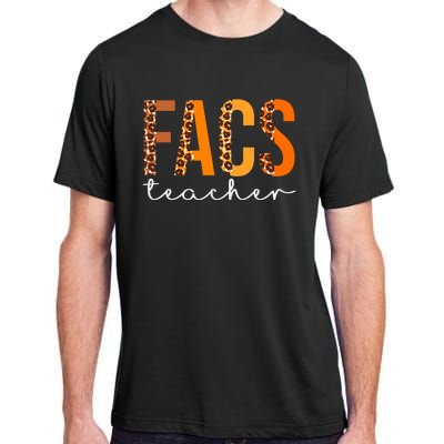 Facs Teacher Leopard Squad Cute Fall Autumn Thanksgiving Adult ChromaSoft Performance T-Shirt