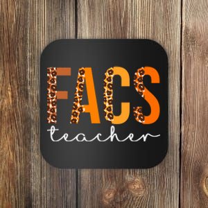 Facs Teacher Leopard Squad Cute Fall Autumn Thanksgiving Coaster