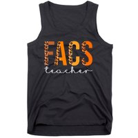 Facs Teacher Leopard Squad Cute Fall Autumn Thanksgiving Tank Top