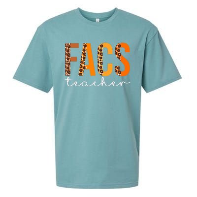 Facs Teacher Leopard Squad Cute Fall Autumn Thanksgiving Sueded Cloud Jersey T-Shirt