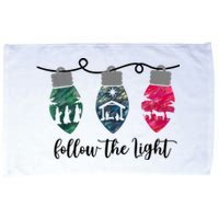 Follow The Light Christ Xmas Light Microfiber Hand Towel