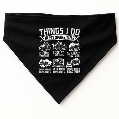 Funny Tractor Lover Funny Farmer Funny Farming USA-Made Doggie Bandana