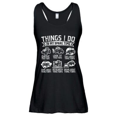 Funny Tractor Lover Funny Farmer Funny Farming Ladies Essential Flowy Tank