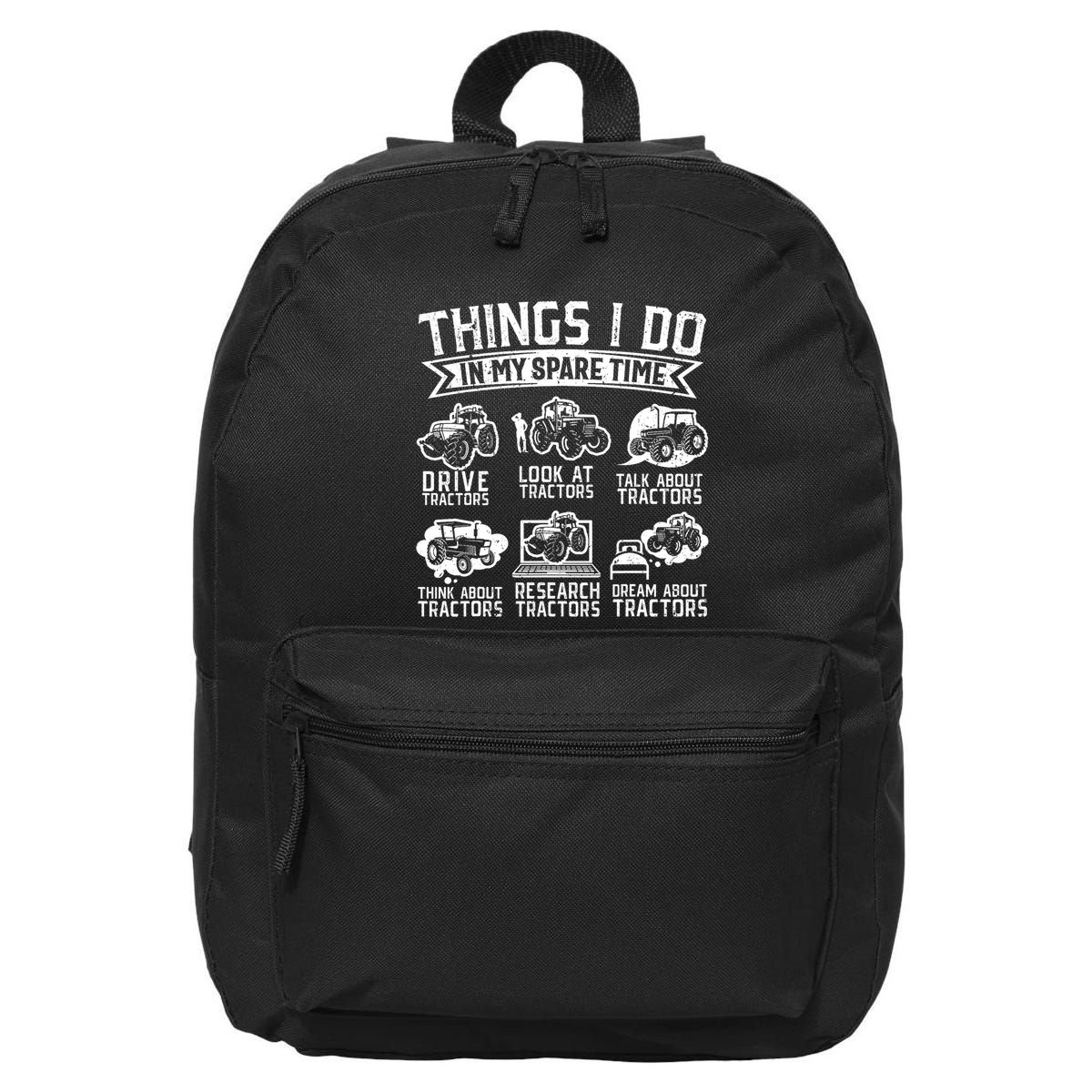 Funny Tractor Lover Funny Farmer Funny Farming 16 in Basic Backpack
