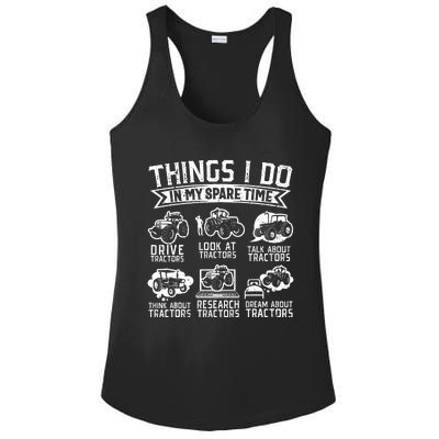 Funny Tractor Lover Funny Farmer Funny Farming Ladies PosiCharge Competitor Racerback Tank