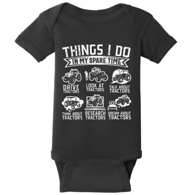 Funny Tractor Lover Funny Farmer Funny Farming Baby Bodysuit
