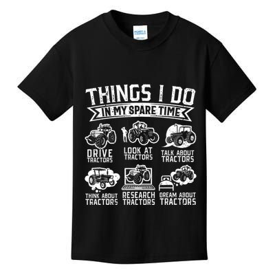 Funny Tractor Lover Funny Farmer Funny Farming Kids T-Shirt