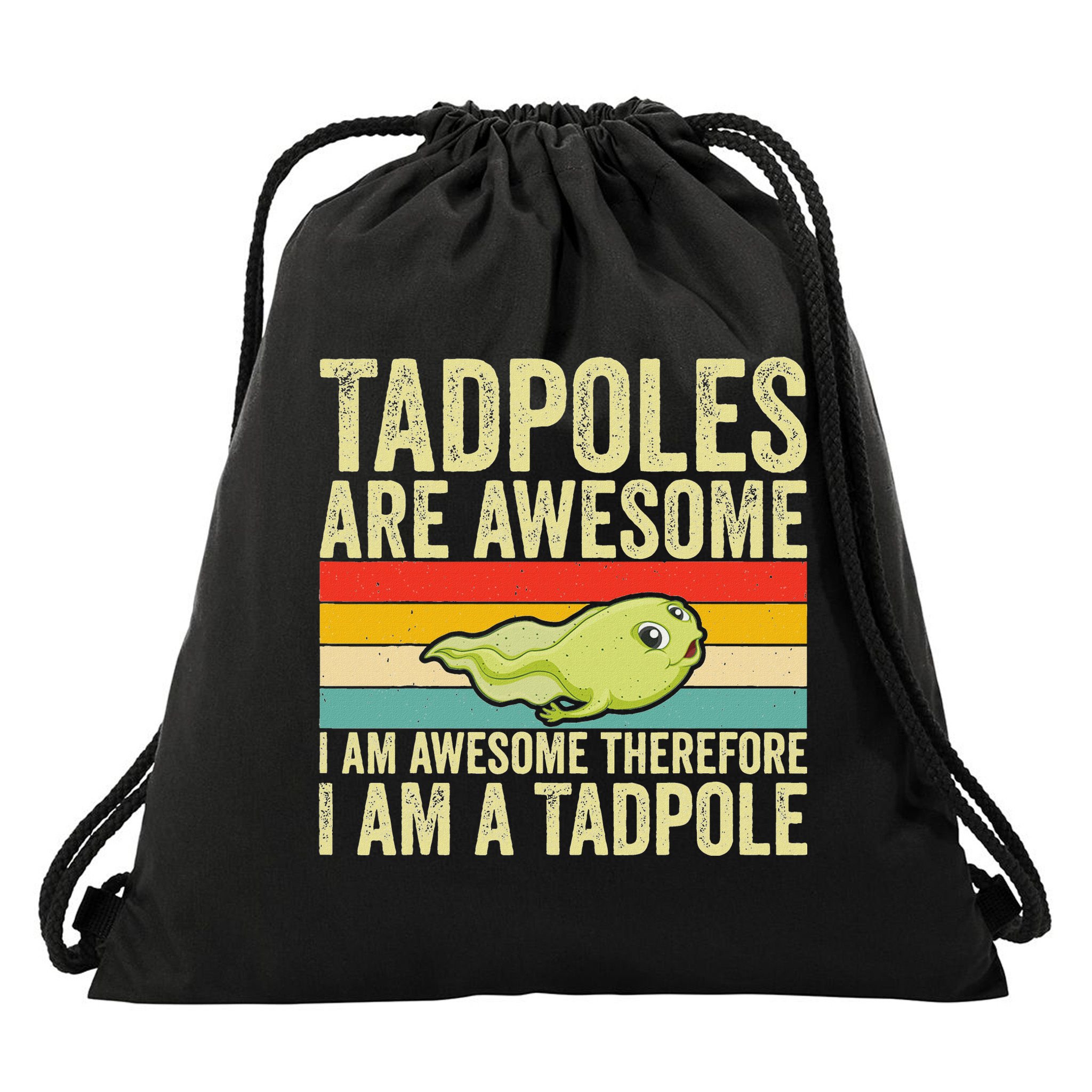 Frog Tadpole Lovers Drawstring Bag