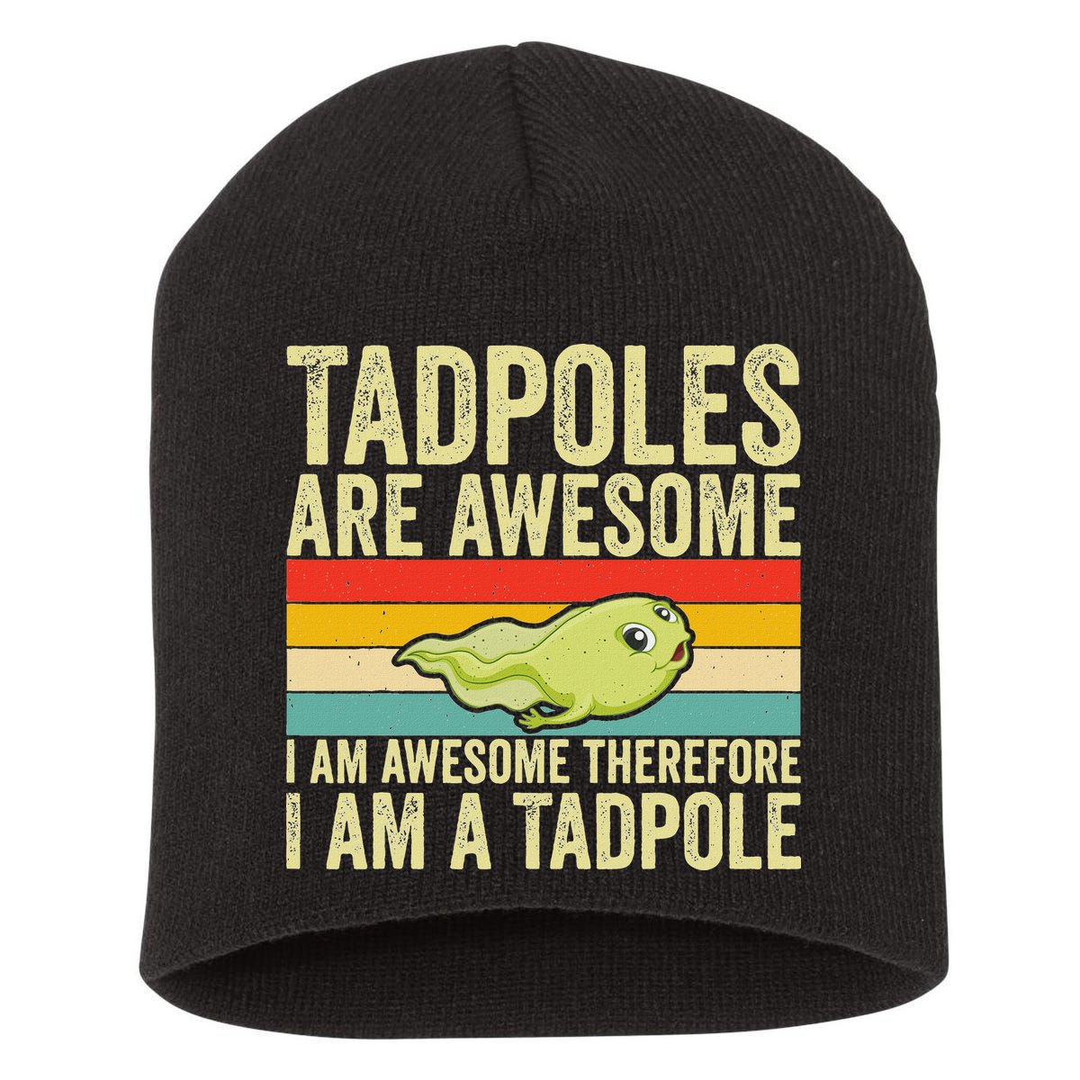Frog Tadpole Lovers Short Acrylic Beanie