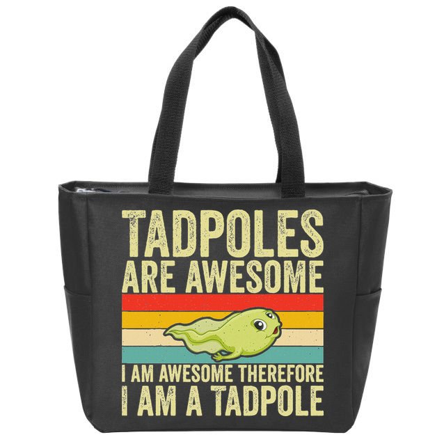 Frog Tadpole Lovers Zip Tote Bag