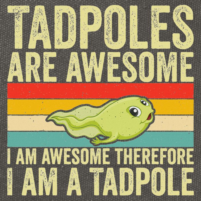 Frog Tadpole Lovers Cotton Canvas Backpack