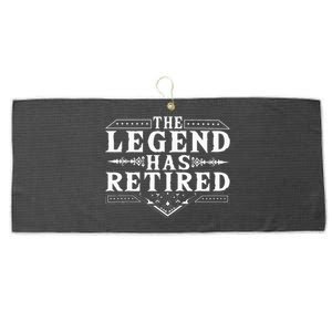 Funny The Legend Has Retired Gift For  Retirement Large Microfiber Waffle Golf Towel