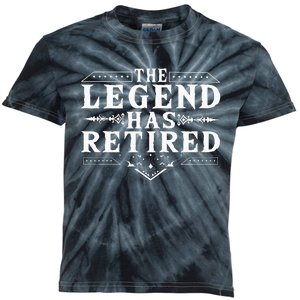 Funny The Legend Has Retired Gift For  Retirement Kids Tie-Dye T-Shirt