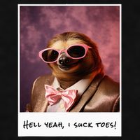 Funny Toe Licking Sloth Hell Yeah I Suck Toes Ladies PosiCharge Tri-Blend Wicking Tank
