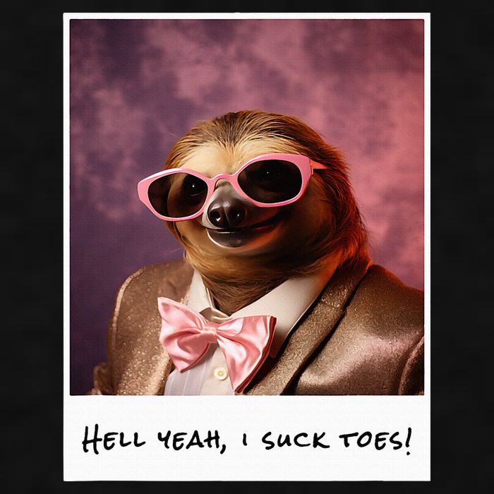 Funny Toe Licking Sloth Hell Yeah I Suck Toes Ladies PosiCharge Tri-Blend Wicking Tank