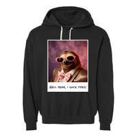 Funny Toe Licking Sloth Hell Yeah I Suck Toes Garment-Dyed Fleece Hoodie
