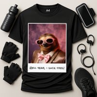 Funny Toe Licking Sloth Hell Yeah I Suck Toes Performance Shirt