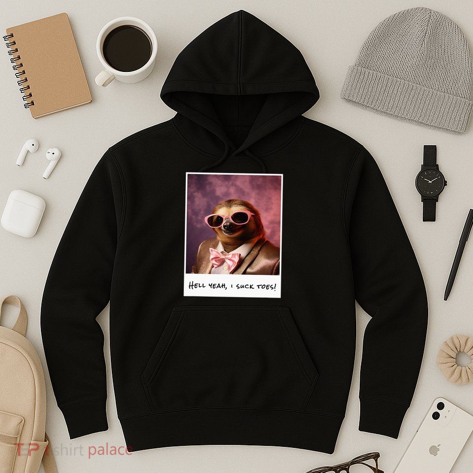 Funny Toe Licking Sloth Hell Yeah I Suck Toes Hoodie