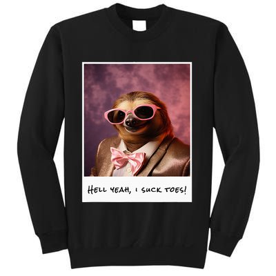 Funny Toe Licking Sloth Hell Yeah I Suck Toes Sweatshirt