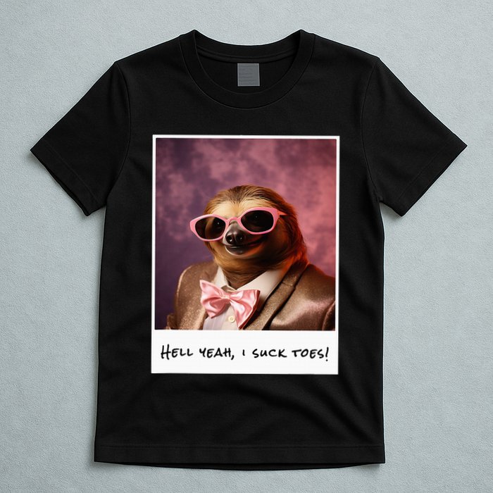 Funny Toe Licking Sloth Hell Yeah I Suck Toes T-Shirt