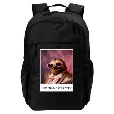 Funny Toe Licking Sloth Hell Yeah I Suck Toes Backpack