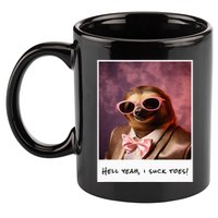 Funny Toe Licking Sloth Hell Yeah I Suck Toes 11oz C Handle Ceramic Mug