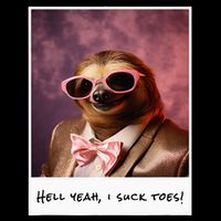 Funny Toe Licking Sloth Hell Yeah I Suck Toes Drawstring Bag