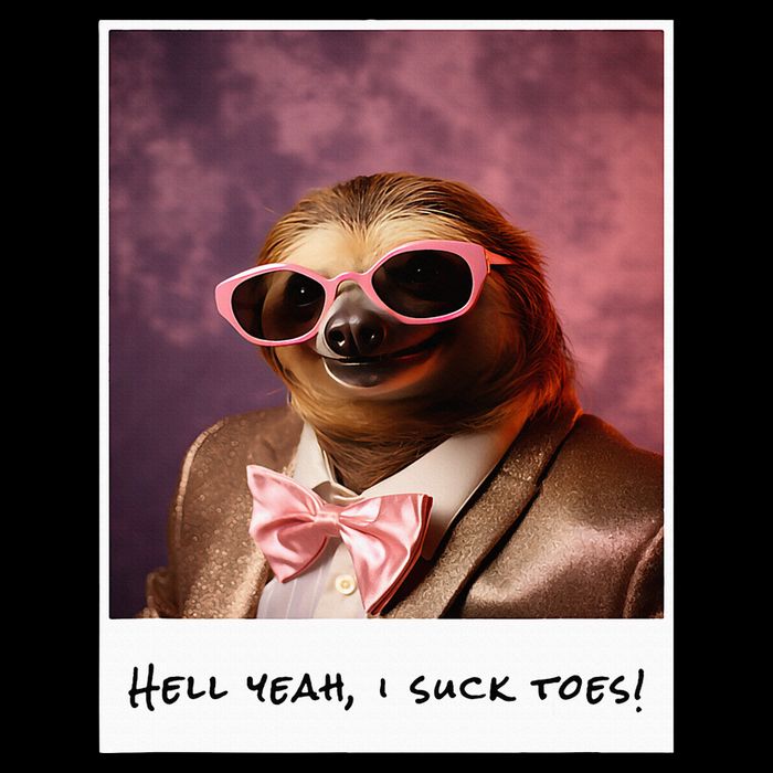 Funny Toe Licking Sloth Hell Yeah I Suck Toes Drawstring Bag