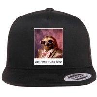 Funny Toe Licking Sloth Hell Yeah I Suck Toes Flatbill Hat