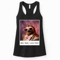 Funny Toe Licking Sloth Hell Yeah I Suck Toes Womens Tank Top