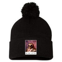Funny Toe Licking Sloth Hell Yeah I Suck Toes Pom Pom 12in Knit Beanie