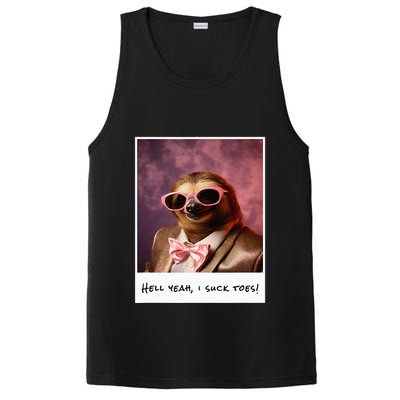Funny Toe Licking Sloth Hell Yeah I Suck Toes PosiCharge Competitor Tank