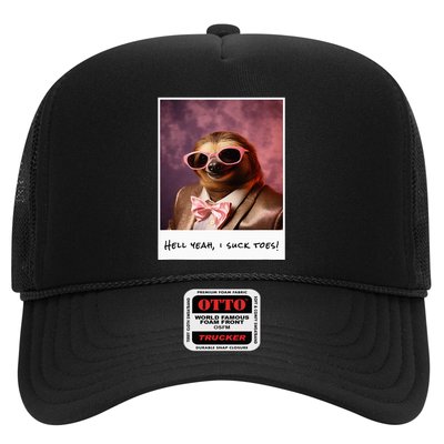 Funny Toe Licking Sloth Hell Yeah I Suck Toes Trucker Hat