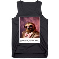 Funny Toe Licking Sloth Hell Yeah I Suck Toes Tank Top